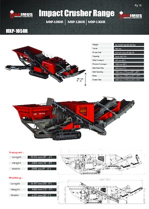 Impianti di riciclaggio calcinacci Rubble Master MXP-1050R