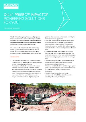 Impianti di riciclaggio calcinacci Sandvik QI441 SDHS