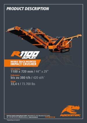 Impianti di riciclaggio calcinacci Rockster R1100D