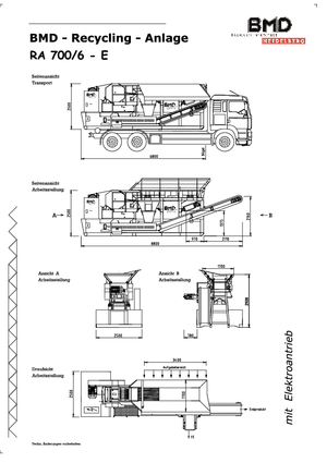 Impianti di riciclaggio calcinacci BMD RA 700/6 E