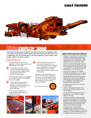 Impianti di riciclaggio calcinacci Eagle Crusher RapiDeploy 1000