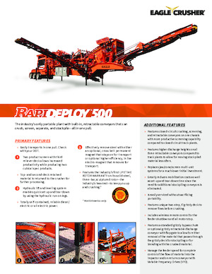Impianti di riciclaggio calcinacci Eagle Crusher RapiDeploy 500