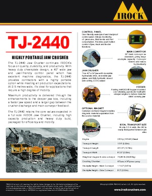 Impianti di riciclaggio calcinacci IROCK  TJ-2440