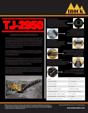 Impianti di riciclaggio calcinacci IROCK  TJ-2950