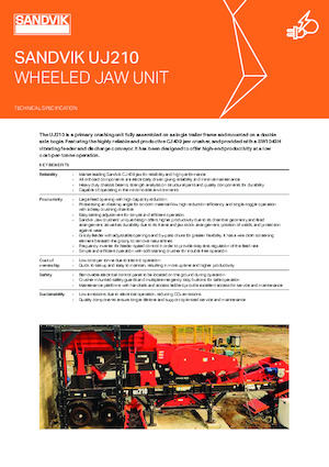 Impianti di riciclaggio calcinacci Sandvik UJ210