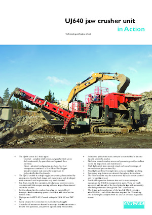 Impianti di riciclaggio calcinacci Sandvik UJ640E
