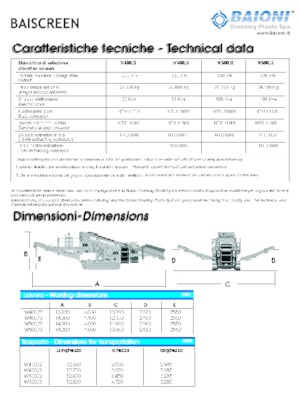 Impianti di riciclaggio calcinacci Baioni W400/2