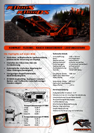 Impianti di riciclaggio calcinacci Rockster R1100S 