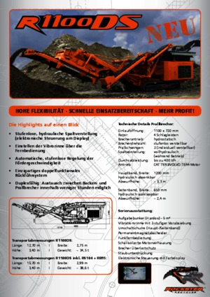 Impianti di riciclaggio calcinacci Rockster R1100DS 