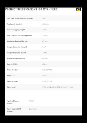 Motorscraper Caterpillar 637K