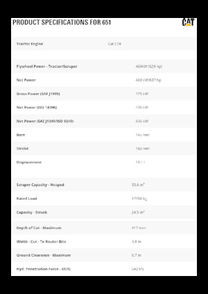 Motorscraper Caterpillar 651