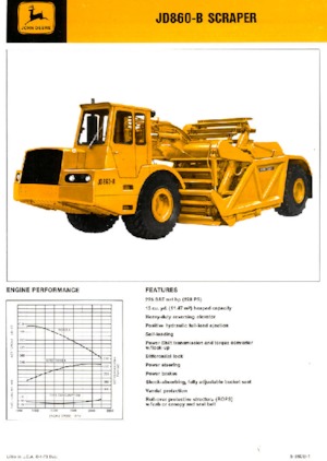 Motorscraper John Deere Construction JD860-B