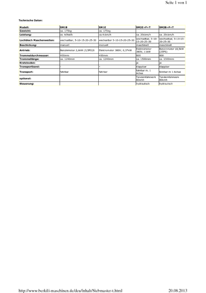 Impianti di setacciatura Berkili SM 2 E+F+T