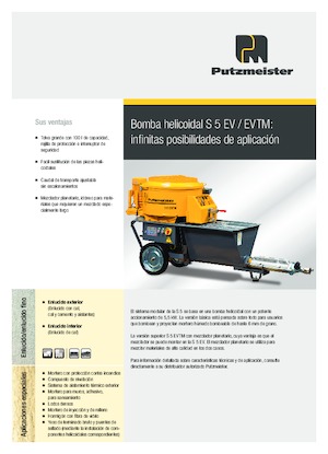 Pompe convogliatrici a coclea Putzmeister S 5 EVTM