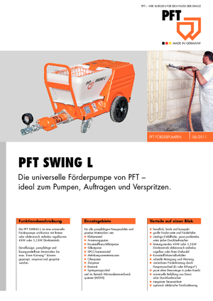 Pompe convogliatrici a coclea PFT Swing L 400