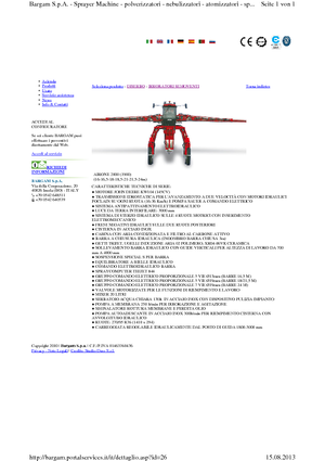 Irroratrici con barra aeree semoventi Bargam Airone 2000