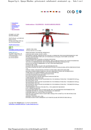 Irroratrici con barra aeree semoventi Bargam Airone 2000