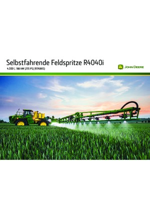 Irroratrici con barra aeree semoventi John Deere R4040i