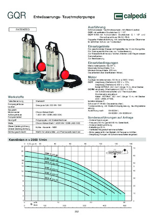 Pompe fognarie Calpeda GQR 10-16