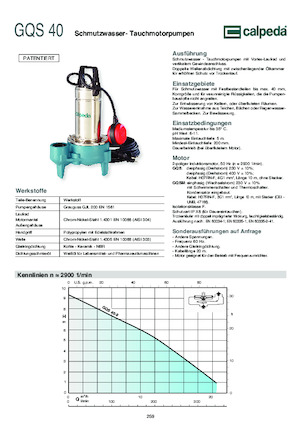Pompe fognarie Calpeda GQV 50-8