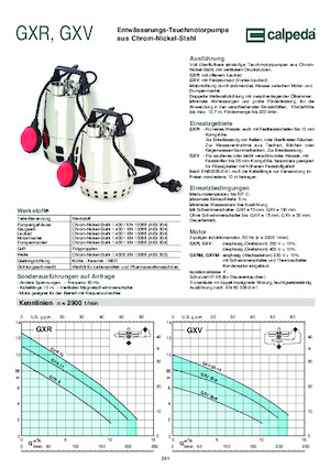 Pompe fognarie Calpeda GXR 12-18