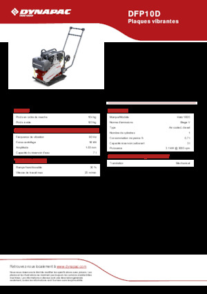 Piastre vibranti monodirezionali Dynapac DFP10D 
