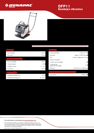 Piastre vibranti monodirezionali Dynapac DFP11