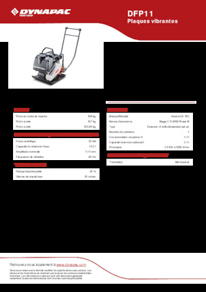 Piastre vibranti monodirezionali Dynapac DFP11