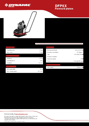 Piastre vibranti monodirezionali Dynapac DFP5X