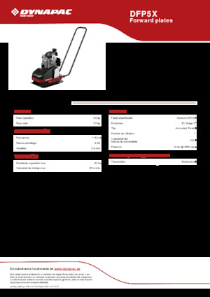 Piastre vibranti monodirezionali Dynapac DFP5X
