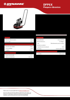 Piastre vibranti monodirezionali Dynapac DFP5X