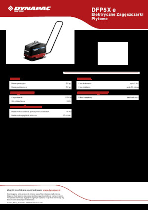 Piastre vibranti monodirezionali Dynapac DFP5X e