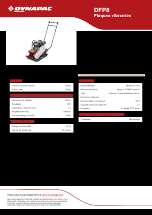 Piastre vibranti monodirezionali Dynapac DFP8