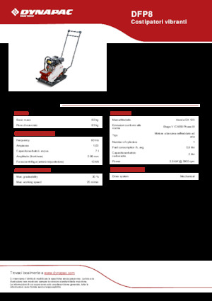 Piastre vibranti monodirezionali Dynapac DFP8