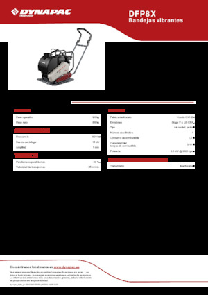 Piastre vibranti monodirezionali Dynapac DFP8X