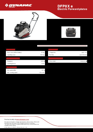 Piastre vibranti monodirezionali Dynapac DFP8X e