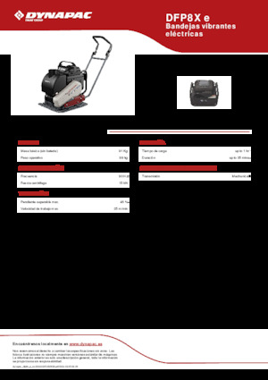 Piastre vibranti monodirezionali Dynapac DFP8X e