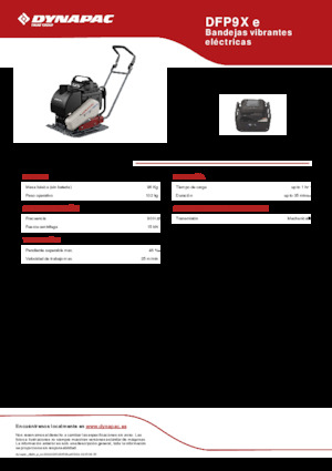 Piastre vibranti monodirezionali Dynapac DFP9X e