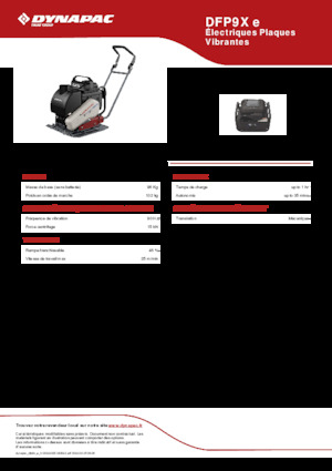 Piastre vibranti monodirezionali Dynapac DFP9X e