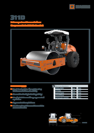 Compattatori stradali vibranti monotamburo Hamm 311D