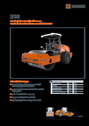 Compattatori stradali vibranti monotamburo Hamm 318