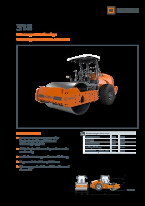 Compattatori stradali vibranti monotamburo Hamm 318