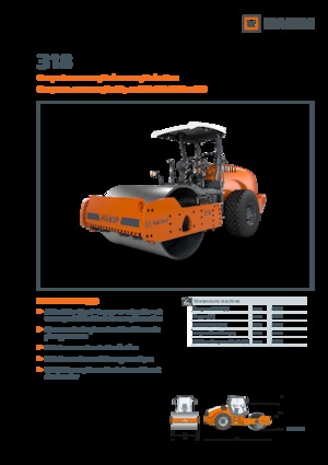 Compattatori stradali vibranti monotamburo Hamm 318