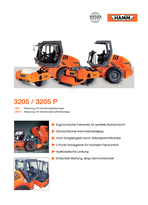 Compattatori stradali vibranti monotamburo Hamm 3205 P