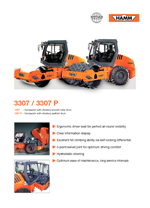 Compattatori stradali vibranti monotamburo Hamm 3307