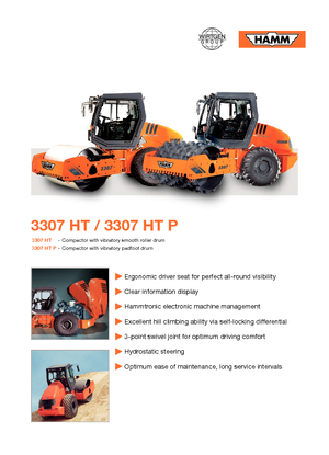 Compattatori stradali vibranti monotamburo Hamm 3307 HT
