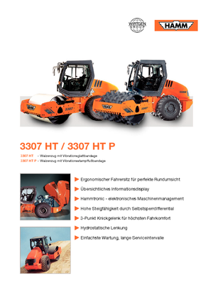 Compattatori stradali vibranti monotamburo Hamm 3307 HT