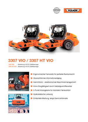 Compattatori stradali vibranti monotamburo Hamm 3307 HT-VIO