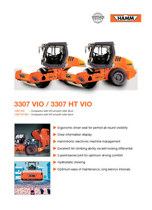 Compattatori stradali vibranti monotamburo Hamm 3307 VIO