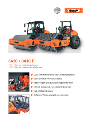 Compattatori stradali vibranti monotamburo Hamm 3410 V